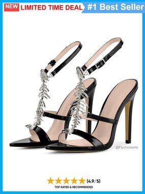 Women's Gladiator Stiletto Heel Strappy Lace Up Sandals Faux Leather